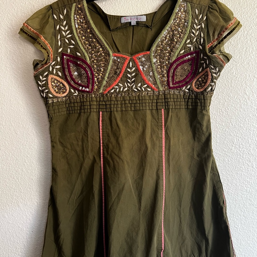 Y2K beaded‎ blouse